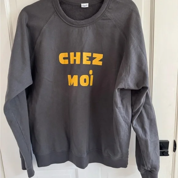 Clare V. Chez Moi Chez Toi Graphic Sweatshirt - Picture 1 of 5